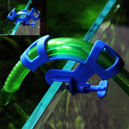 NGe 5Pcs Adjustable Fish Tank Water Hose Holder Water Tube Clamp Fixed Clip Aquarium Pipe Holder (2 Curved Shape, 3 Straight)...