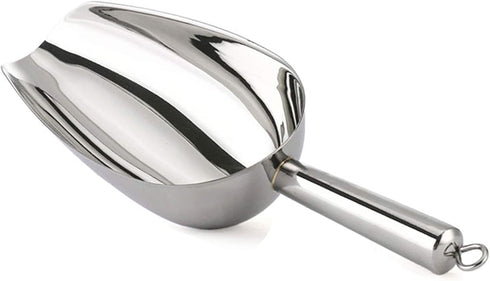 TeamFar 12oz Ice Scoop, Stainless Steel Metal Food Scoop Ice Scooper for Bar Kitchen Party, Multifunction & Easy Storage, Non-Toxic & Sturdy, Smoo...
