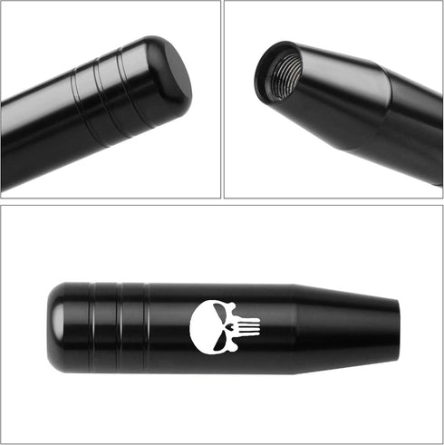 1 PC Gear Stick Shifter Knobs, Skull Design Aluminum Alloy Weighted Gear Lever Metal Stick Shifter Handle Fit for Most Automatic Manual Vehicle (B...