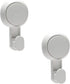 Bath Bliss 2 Pack Power Lock Gel-Suction Hooks | Shower and Bathroom Hook | Towel | Robe | Loofahs | Bags | Jackets | Easy Release | No Tools Requ...