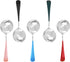 Soup Spoons Stainless Steel, Colourful Round Spoons Modern Thick Short handle Korean Dinner Spoons, Sliver Metal Spoon for Soup, Dessert, Grain, C...