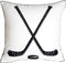 Embroidered Hockey Throw Pillow Cover,Square 18 inch Decorative Canvas Pillow Cover for Ice Hockey Room Decor(Cover Only)...