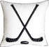 Embroidered Hockey Throw Pillow Cover,Square 18 inch Decorative Canvas Pillow Cover for Ice Hockey Room Decor(Cover Only)...