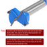 uxcell Forstner Drill Bits 20mm (25/32"), Tungsten Carbide Wood Hole Saw Auger Opener, Woodworking Hinge Hole Drilling Boring Bit Cutter (Blue, Gr...