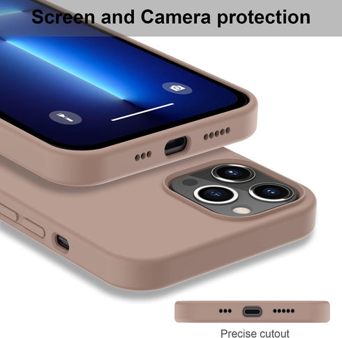 DEENAKIN Compatible with iPhone 13 Pro Max Case with Screen Protector,Soft Flexible Silicone Gel Rubber Bumper Cover,Slim Fit Shockproof Protectiv...