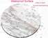 Mouse Pad, White Rose Gold Marble Mouse Pad, Customized Premium-Textured Round Mouse Pad, Washable Mousepads with Lycra Cloth, Non-Slip Rubber Bas...