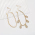 Urieo Gold Rhinestone Anklet Chain Dollar Pendant Foot Chain Double Layered Anklets Bracelets Summer Beach Jewelry for Women Pack of 2...