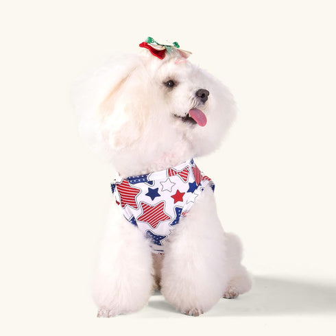 CuteBone 4th of July Dog Shirts 2-Pack Soft Pet Clothes Breathable Summer Vest for Small Puppy and Stretchy Cat Apparel 2BX13XL...