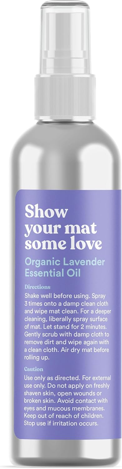 ASUTRA Yoga Mat Cleaner Spray (Peaceful Lavender - Aluminum Bottle), 4 fl oz - No Slippery Residue, Organic Essential Oils, Deep-Cleansing for Fit...