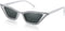 FEISEDY Small Cat Eye Sunglasses for Women Vintage Square Sparkling Crystal Trendy Retro Cateye Sunglasses B2317...