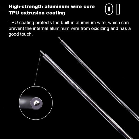 BENECREAT 12 Gauge Transparent PVC Plastic Covered Aluminum Wire 100FT Bendable Aluminum Craft Wire for Hair Bows, Shaping Hat Brim, and Other Cra...