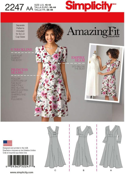 Simplicity Amazing Fit Collection Women's Summer Dress Sewing Pattern, Sizes 20W-28W...