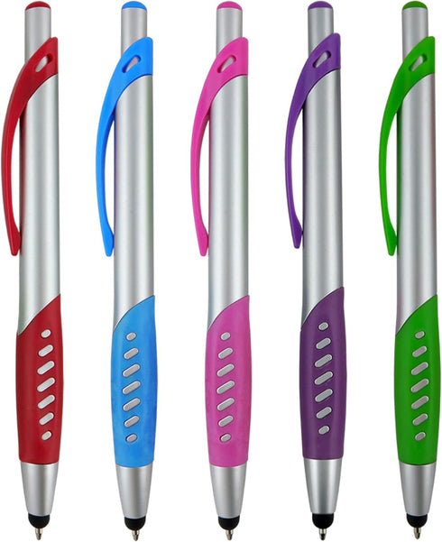 2 in 1 Capacitive Stylus & Ballpoint Pen Comfort Grip for Any Touchscreen Device, iPad, iPhone 6,6 Plus, iPod, Android, Galaxy, Dell, Note, Samsun...