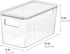 Rosanna Pansino x iDesign Recycled Plastic Kitchen Storage Bin with Lid, Clear Bin/Marshmallow Lid, 6" x 12" x 6"...