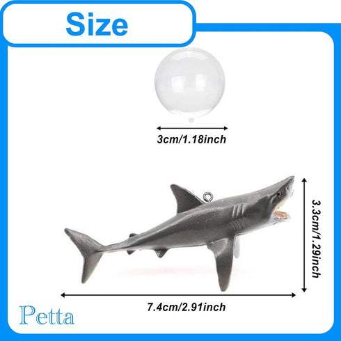 Petta Aquarium Decor,4 Pcs Floating Shark Ornament Decoration for Aquarium Fish Tank...