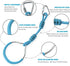 Light Blue Kids Backyard Ninja Warrior Obstacle Climbing Training Ring, Safety Outdoor Swing Monkey Bar Rings for Slackline Playset...
