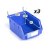 Pegboard Bins - 3 Pack Blue Large - Hooks to Any Peg Board - Organize Hardware, Accessories, Attachments, Workbench, Garage Storage, Craft Room, T...