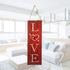 BinaryABC Valentine's Day Wooden Sign Plaque Door Wall Hanging Decorations (Red)...