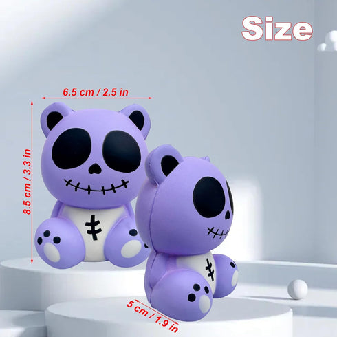 Horror Voodoo Bear Squishies Toy Cute Dolls Stress Relief Slow Rising Soft Squeeze Toys for Kids Halloween Christmas Thanksgiving Birthday Gift Co...