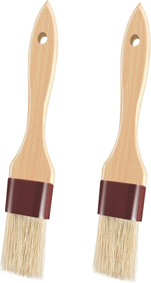 Pastry Brushes for Baking Basting Brush with Boar Bristles and Beech Hardwood Handles Culinary Oil Brush for Barbecue Butter Grill BBQ Sauce Baste...