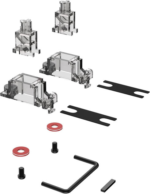 DUROCK Stabilizer V3, Screw in Stabilizers with 2u 6.25u 7u Wires, PCB Mount Keyboard Stabilizers for Mechanical Keyboards (V3 Smokey Black 80% Ki...
