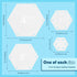 4 Pcs Quilting Rulers 4 Sizes Sewing Rulers Clear Quilting Templates for Fabric Cutting Crafts Supplies (Hexagon,1 Inch, 2 Inch, 3 Inch, 4 Inch)...