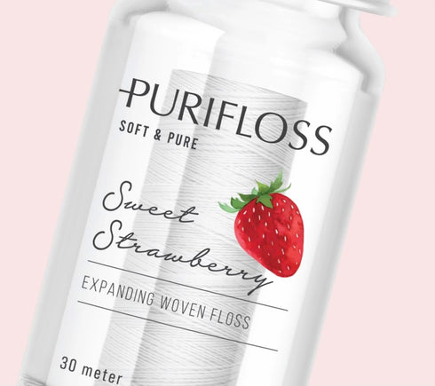 Premium Expanding Woven Dental Floss - PTFE & PFAS Free - Sweet Strawberry - Dentist Recommended - Kid Friendly - Vegan & Cruelty Free - 30yd...