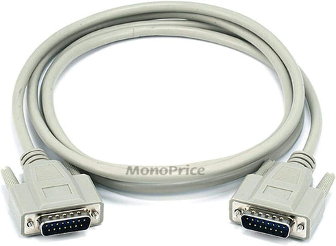Monoprice 6ft DB15 M/M 1:1 Molded Cable - Beige...