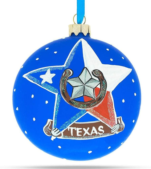 I Love Houston, Texas, USA Glass Ball Christmas Ornament 4 Inches...