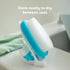 Frida Baby The 3-Step Cradle Cap System, DermaFrida The FlakeFixer, Sponge, Brush, Comb and Storage Stand for Babies with Cradle Cap, White-Blue...