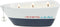 Pavilion Gift Company Life is Better 10 Oz Triple Wick Candle in Ceramic Boat Dish, Blue, 67770, 67770, 67770, 67770...