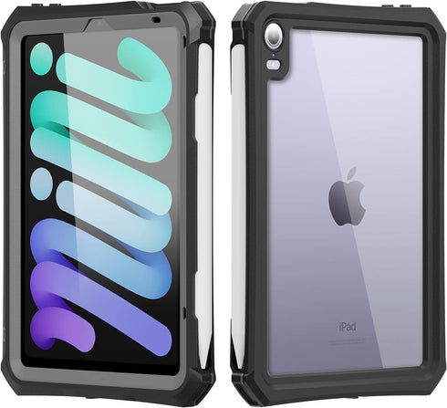 MRUOZRUI Waterproof Case Compatible with iPad Mini 6 2021 6th Generation 8.3 Inch, Full Body Heavy Duty Protection with Built-in Screen Protector,...