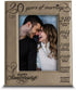 BELLA BUSTA-20 Years of Marriage-Months, Weeks, Days, Hours, Weeks, Minutes, Seconds-20th Anniversary- Engraved Leather Picture Frame (5 x 7 Verti...