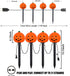 C7 Halloween Pumpkin Pathway Stake Lights, 7 Ft Halloween Pathway String Lights with 4 C7 Bulbs, Stake, Halloween Decorations Driveway Markers Lig...