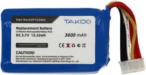 GSP103465 Replacement Battery for JBL Link 10 Wireless Bluetooth Speaker 3600mAh...