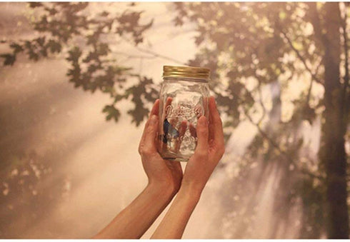 Butterfly in a Jar, Glass Animated Butterfly In A Jar With LED Light Gift Decoration (Blue)...