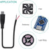 USB C Connector DIY Solderable 2 Wire Power Supply Extension Cable Charger Connector Plug 2 Pin Line for PCB USB to DIP Adapter for Arduino, LED S...