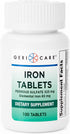 GeriCare Ferrous Sulfate Tablets 325mg, Elemental Iron 65 mg High Potency Iron Supplement | No Artificial Color Additives Dietary Supplement 100 C...