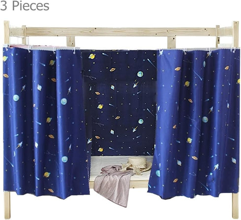 JIAHG Students Dormitory Bunk Bed Curtains Single Bed Tent Curtain Shading Dustproof Blackout Cloth Bed Canopy Mosquito Protection Net Bedroom Win...