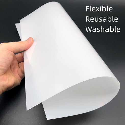 7.5mil Blank Mylar Sheets(10 Pack),12X12 inch Milky Translucent PET Blank Stencils Sheets,Template Material for Cutting Machine, Make Airbrush Ste...