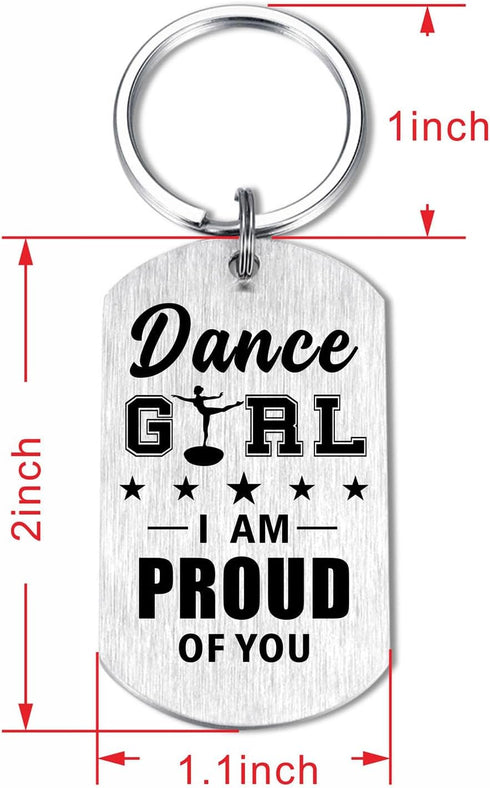 Laluminter Dancer Gifts for Girls Women - Dance Girl I Am Proud of You- Dancing Girl Keychain for Dancer Lovers Daughter...