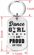 Laluminter Dancer Gifts for Girls Women - Dance Girl I Am Proud of You- Dancing Girl Keychain for Dancer Lovers Daughter...