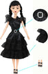 11.5 Inch Girls Dolls, Black Dolls, Black Dress, Halloween Christmas Dolls, Birthday for Girls Fans Kids...