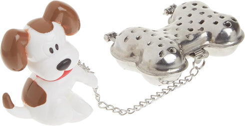 Joie Woof Tea Ball Infuser, Steep and Strain Loose Leaf Tea, Securely Sits on Side of Mug, Cute Dog Design, Stainless Steel, BPA-Free...