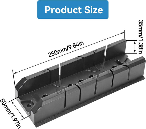 Miter Saw Box, 0/22.5/45/90 Degree Woodworking Miter Woodworking Miter Saw Box ABS Saw Box Cabinet Wood Angle Cutting Saw Box Wood Gypsum Oblique ...