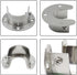 Closet Rod Bracket 6 Pack Stainless Steel Closet Rod Holders with Screws, Heavy Duty Closet Rod End Support for Wardrobe Curtain Shower, Silver U-...