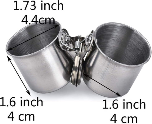 Parrot Feeding Cups Hanging Pet Animal Stainless Steel Birdcage Bowls Bird Bowls for Cage Parakeet Bird Cage Accessories Suitable Small and Medium...