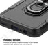 for Samsung Galaxy A15 5G Case, Shockproof Protection Phone Case with Rotatable Ring Holder Kickstand + Tempered Glass Screen Protector for Galaxy...