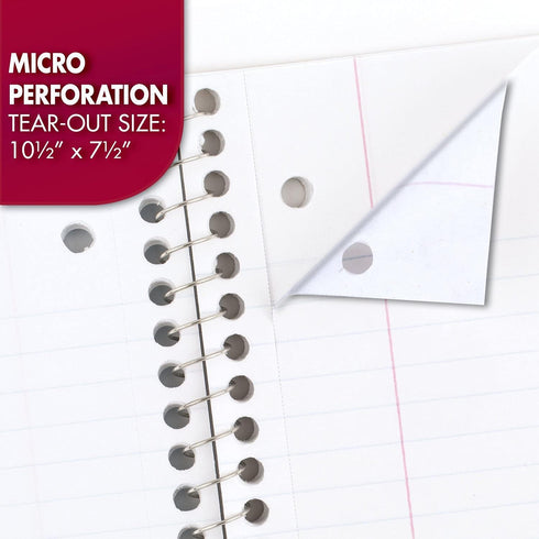 Mead Spiral Notebooks, 12 Pack, 1-Subject, Wide Ruled Paper, 10-1/2" x 8", 70 Sheets per Notebook, Color Will Vary (73699)...