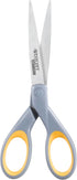 Westcott ?13824 7” & 5” Pointed Titanium-Bonded Crafting Scissors with Soft Handles, Gray/Yellow (2 Pack)...